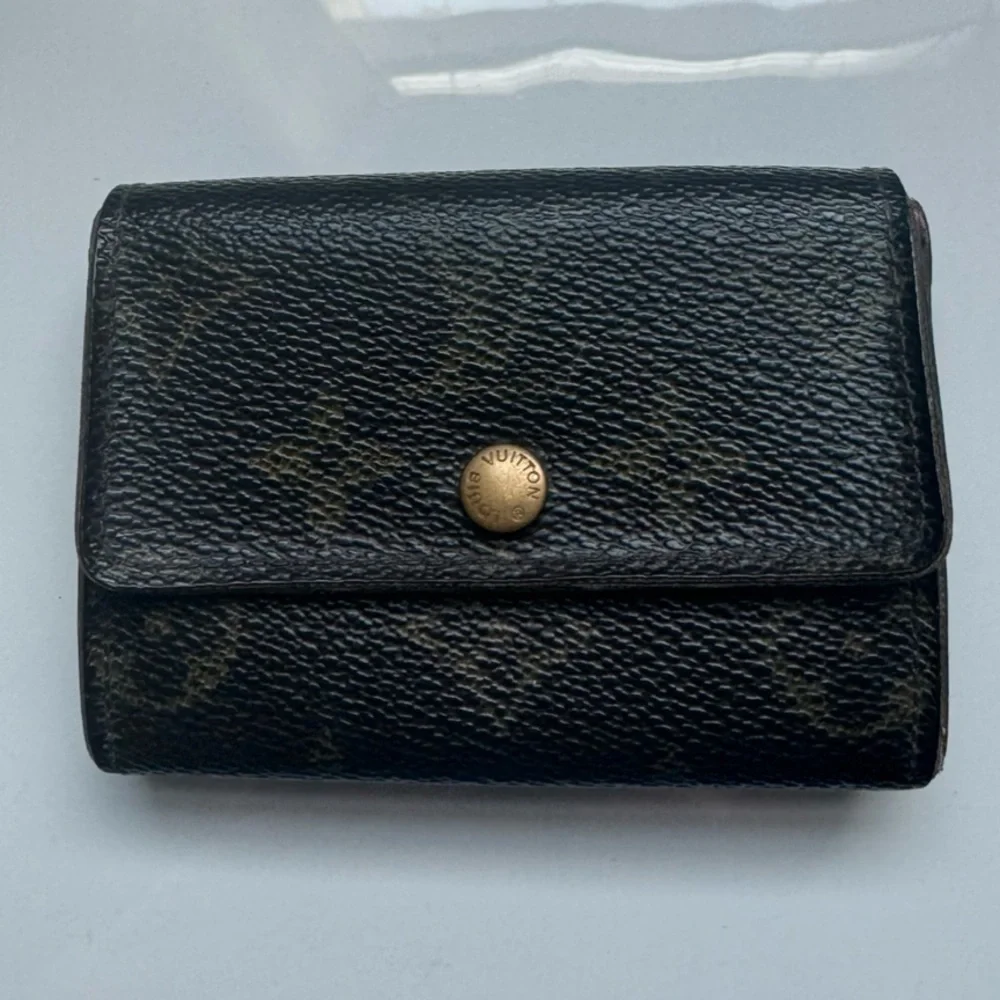 Louis Vuitton Monogram Wallet Brown LV Coin Elise Bifold Mini Wallet Compact